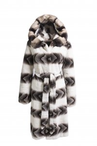 Меховое пальто из кролика, женская коллекция 14288