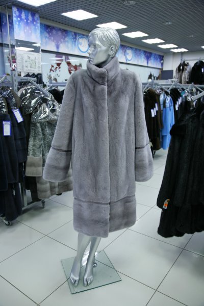Меховое пальто из норки, код L2979