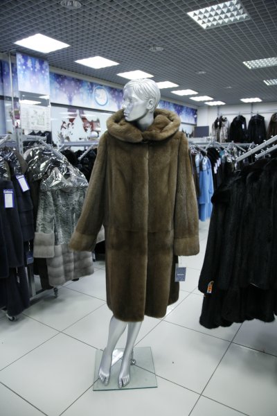 Меховое пальто из норки, код М-065