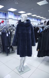 Меховое пальто из норки, женская коллекция M-004