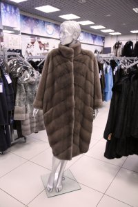 Меховое пальто из норки, женская коллекция М-090