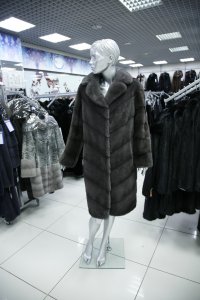 Меховое пальто из норки, женская коллекция M-040